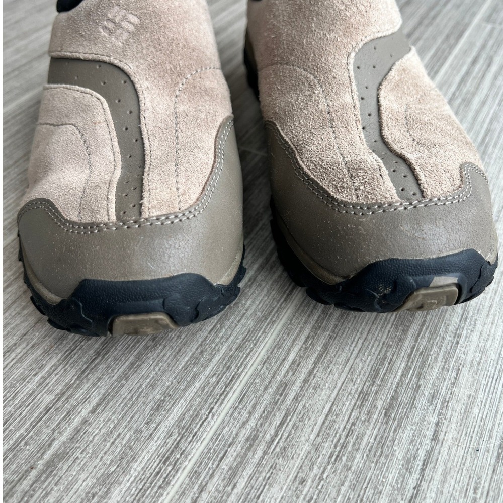 Columbia Suede Slip On Mules Womens 7 Tan Outdoor Clogs Trail Comfort Shoes - Picture 3 of 9